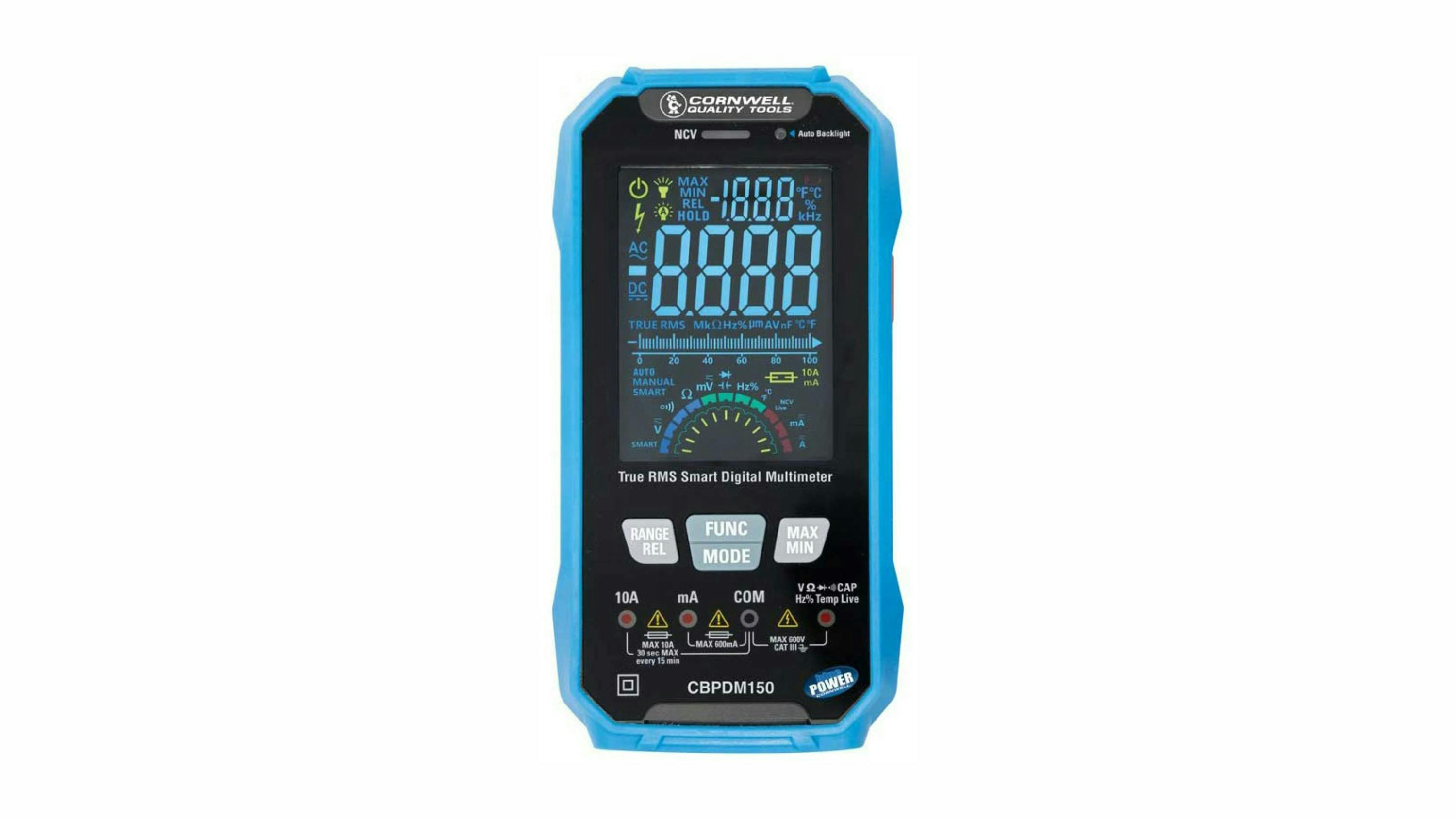Cornwell Quality Tools True RMS Smart Digital Multimeter with Color LCD
