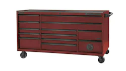 Cornwell’s ARCA 79” 13-Drawer Triple Bank Roller Cabinet features a roll cage construction for more durability.
