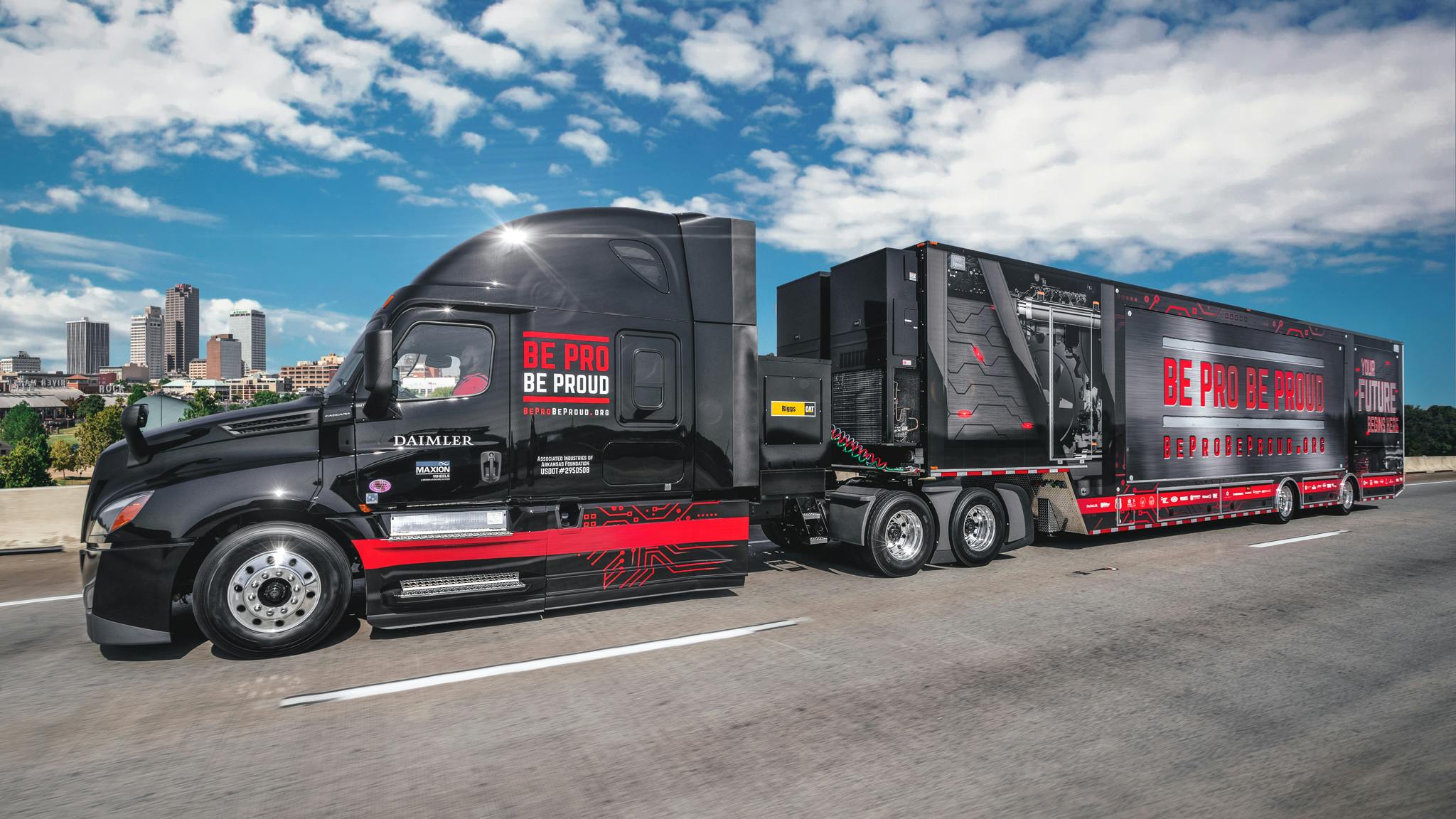Be Pro Be Proud tractor-trailer