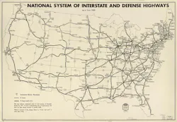 Map of U.S. Interstate System: 1958