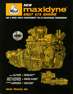 An advertisement featuring the Maxidyne ENDT 675 engine