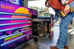 Toolboxes come in all shapes and sizes, and with the addition of wraps, styles to fit any tech’s personality. This 50-in. Sunex Retro box also has a power drawer.