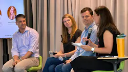 From left to right: Jay Dearborn, Chief Operaing Officer, International / Chief Strategy Officer at WEX, Karen Stroup, Chief Digital Officer at WEX, David Hodge, CEO of Standard Fleet, and Kate Murphy, Venture Partnerships, WEX VC.