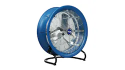 The Blue 2200 floor fan by Patterson Fan Company