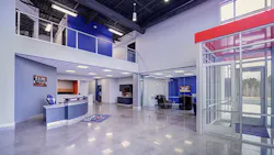 E.L.M. Repair & Refrigeration in Edgar, Wisconsin, turned to architecture and interior design firm Ghidozri to construct its spacious lobby.