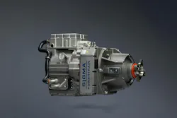 The light-duty version of the Sigma Powertrain, the Mid-Series, allows electric pickups to tow equipment without sacrificing efficiency.