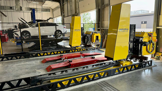 The first production-ready PitPro Automated Wheel Changer is now in use at a Kal Tire shop in Calgary.