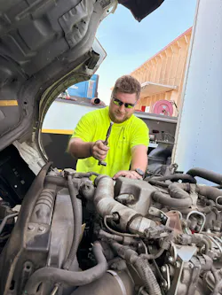 At age 28, Austin Lester leads a team of six mobile techs in Lousiana.
