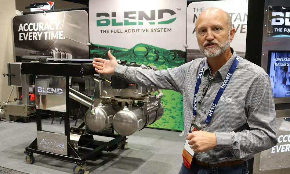 David Kirkpatrick, Blend System founder and AlumiTank executive director, introduced attendees to the Blend automated pneumatic dosing system during National Tank Truck Carriers&rsquo; Tank Truck Week 2026 in Oklahoma City.