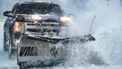 The Snowdogg VMXII Snowplow from Buyers Products is optimized for 1/2-ton trucks and is made from corrosion-resistant 304 stainless steel.