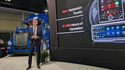 Patrick Dean, director of Paccar Electronics, discusses the new Paccar Connect platform at the 2026 American Trucking Associations' Management Conference & Exhibition in Charlotte.
